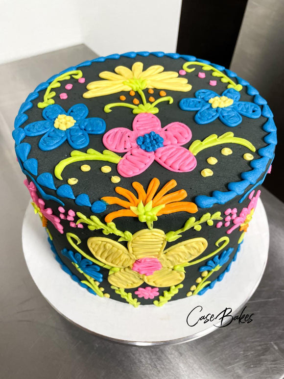 Embroidery Floral Cake