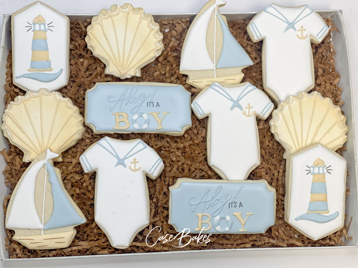 Baby shower honey cookies set. It’s a retailer boy.