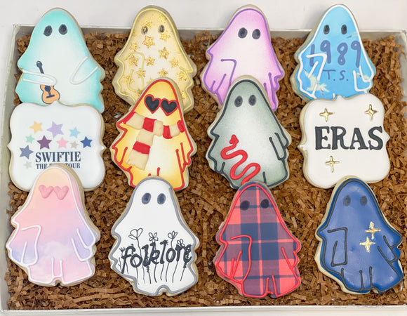 ERAS Ghost theme sugar cookies - 1 Dozen