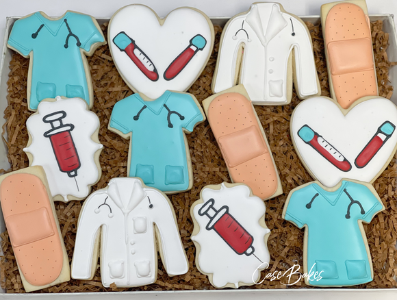 Medical office themed Sugar cookies - 1 Dozen