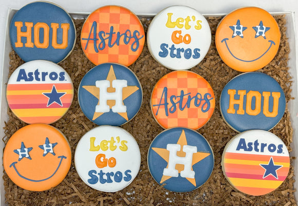 Astro's baseball sugar cookies - 1 Dozen