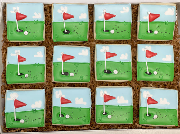 Golf themed sugar cookies - 1 Dozen
