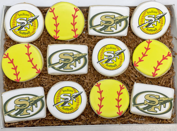 Santa Fe Softball sugar cookies - 1 Dozen