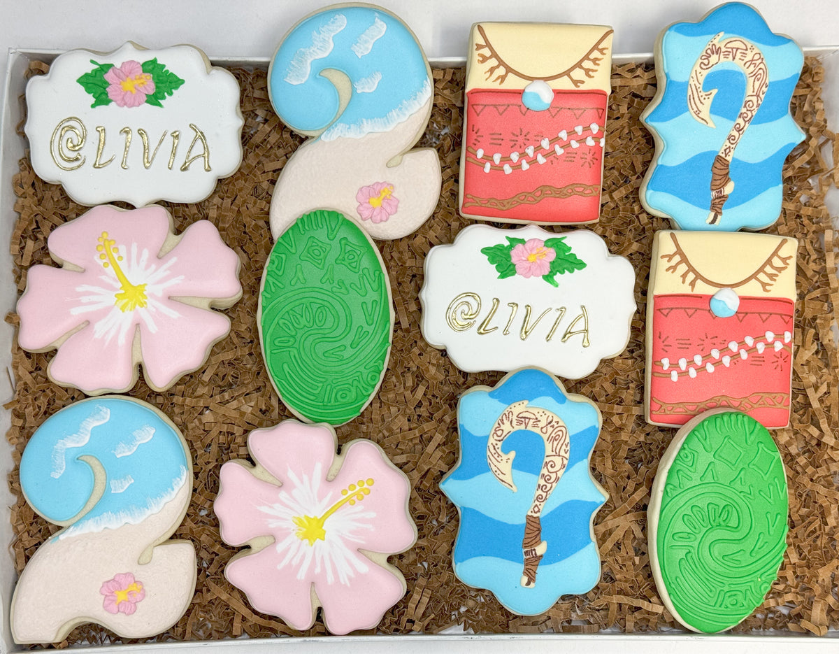 Tropical bridal cookies (30 fashion cookies)