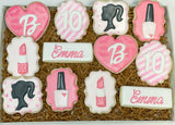Barbie Theme Birthday Sugar Cookies  - 1 Dozen