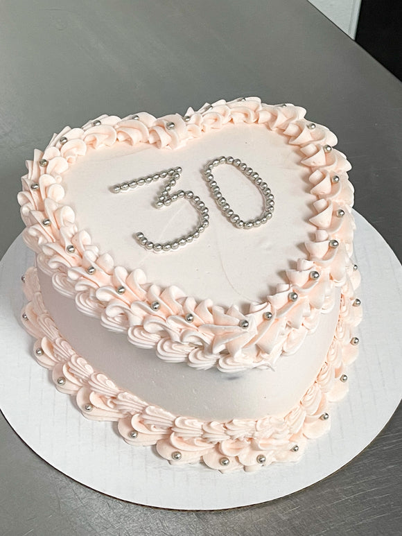 Sprinkle Age Heart Birthday Cake