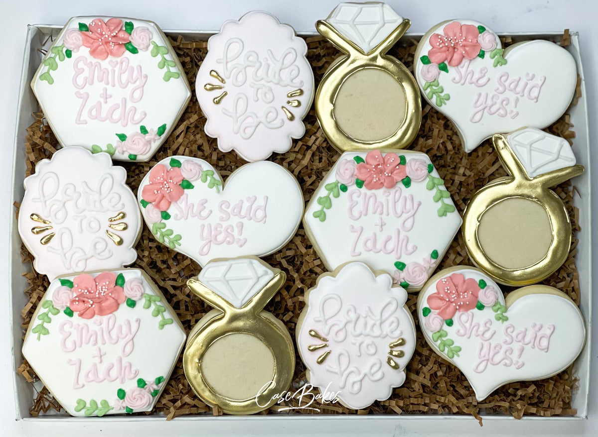 Bridal Shower Decorated Cookies - 1 Dozen – The Dainty Plum, LLC