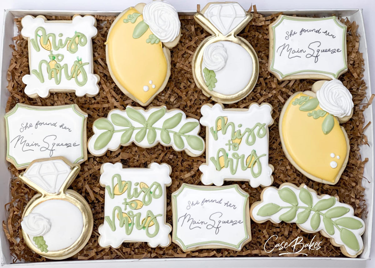 Lemon themed Cookies-1 sale dozen- (weddings, Birthday, babyshower, bridal shower, anniversary, corporate)