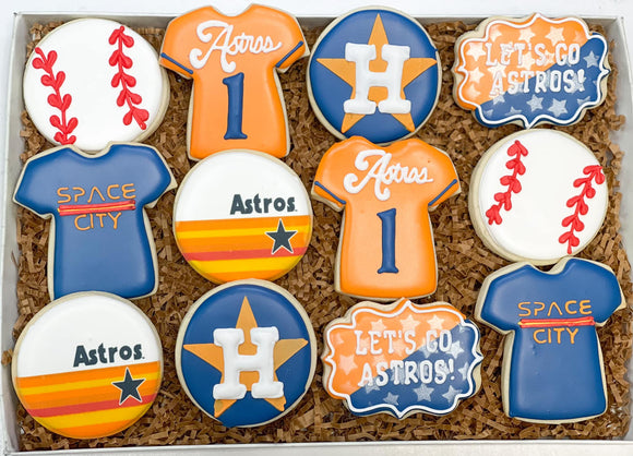 Astros Sugar cookies - 1 dozen
