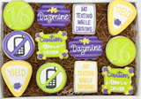 Sweet 16 teen driver birthday sugar cookies - 1 Dozen
