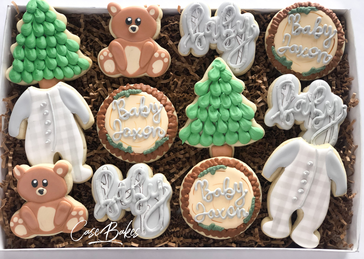 Popular Bear Baby Shower Cloud set cookies