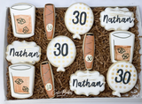 Whiskey & Cigars Birthday sugar cookies - 1 dozen