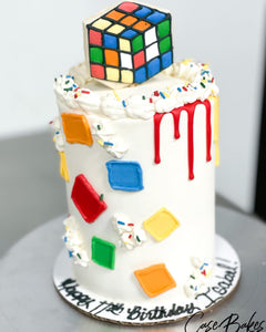 Rubik's cube cake