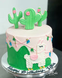 cactus llama cake