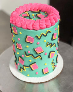 90's theme cake
