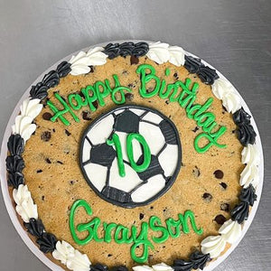 Soccer birthday Cookie Cake