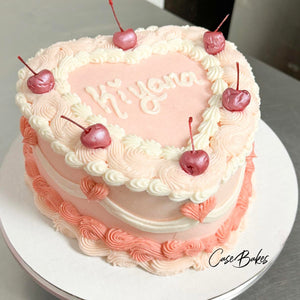 Cherry Glitter Heart Cake (2)