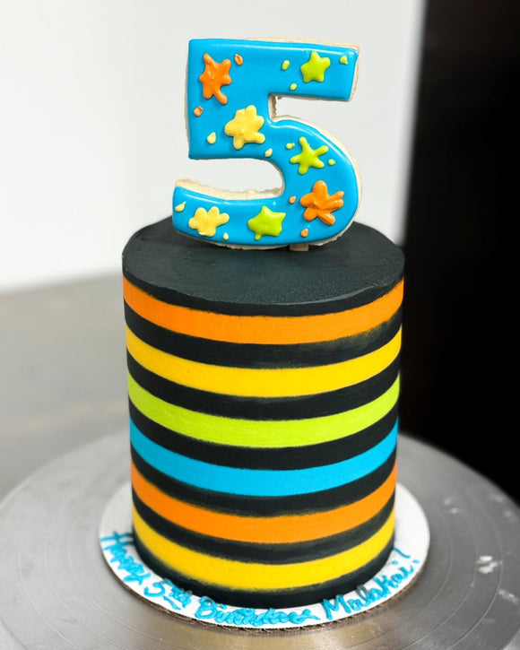 Striped Paint party Cake