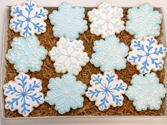 Snowflake theme sugar cookies - 1 Dozen