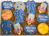 Space Baby shower theme sugar cookies - 1 Dozen