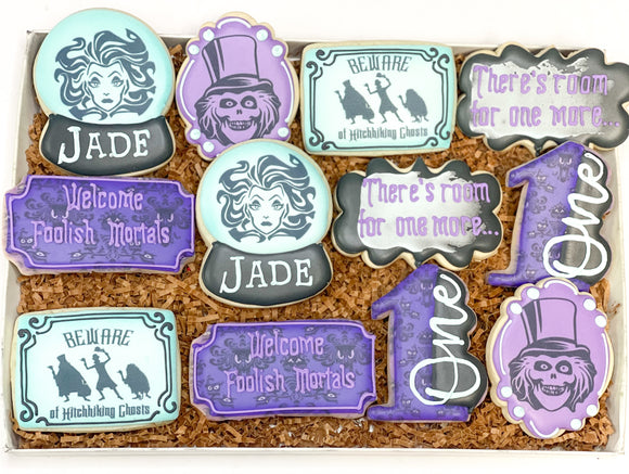 Haunted Mansion Birthday theme sugar cookies - 1 Dozen