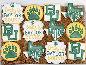 Baylor Bound School Cookies - 1 Dozen