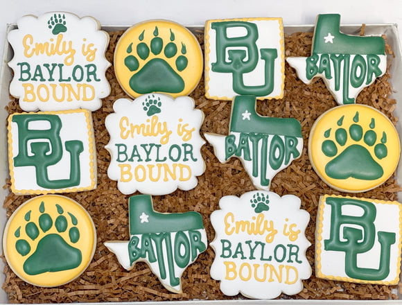 Baylor Bound School Cookies - 1 Dozen
