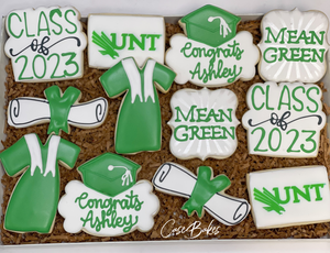 UNT Graduation theme sugar cookies - 1 Dozen