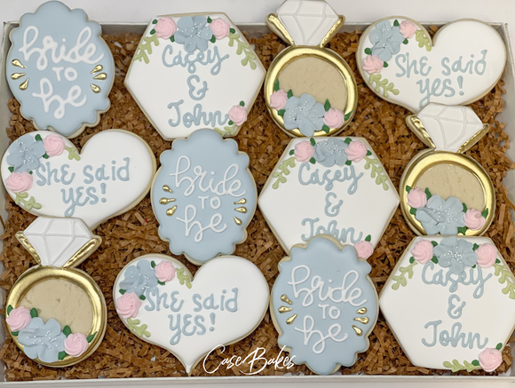 Bride to Be Bridal Shower Sugar cookies - 1 dozen