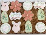 Wildflower Baby shower girly Sugar cookies - 1 dozen