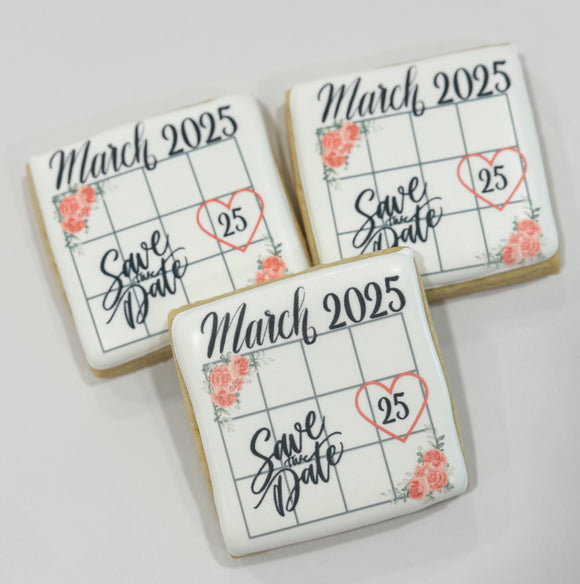 Save the date Sugar Cookies