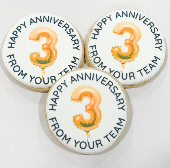 Work Anniversary Sugar Cookies