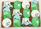 Golf Birthday Themed sugar cookies - 1 Dozen