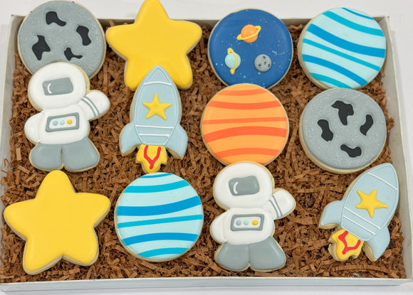 Space themed sugar cookies - 1 Dozen