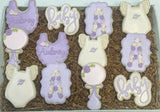 Floral baby shower Sugar cookies - 1 Dozen