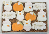 Girly pumpkin baby shower - Sugar cookies - 1 dozen