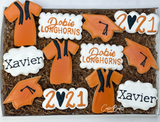 Dobie Longhorns High School Graduation Sugar Cookies - 1 Dozen