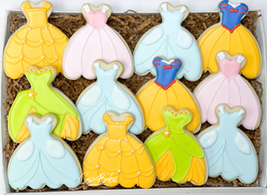 Princess Dress Sugar cookies - 1 Dozen