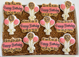 Leopard Print birthday sugar cookies - 1 Dozen