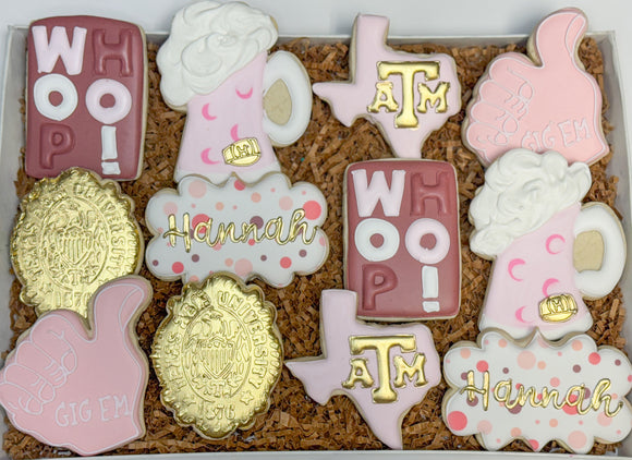 A&M Ring day Sugar Cookies - 1 Dozen