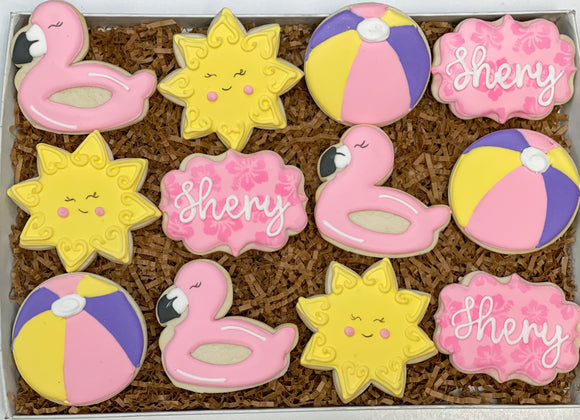 Summer themed sugar cookies - 1 Dozen