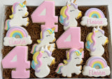 Unicorn birthday sugar cookies - 1 Dozen