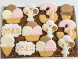 Ice cream birthday theme sugar cookies - 1 Dozen