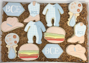 BaByQ baby shower theme sugar cookies - 1 Dozen