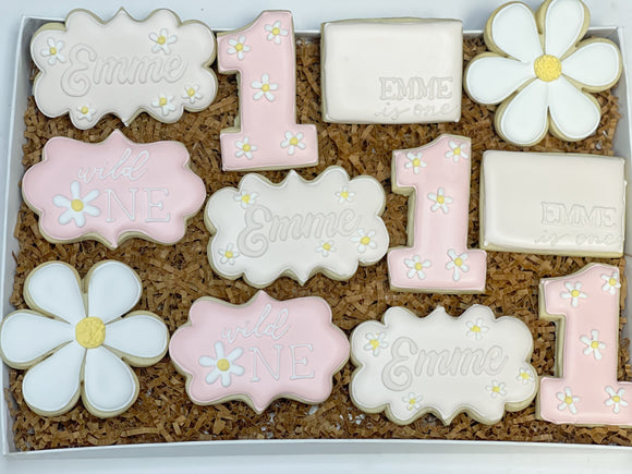 Wild One Birthday sugar cookies - 1 Dozen