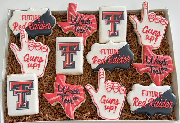 Texas Tech Raiders Bound Sugar Cookies - 1 Dozen