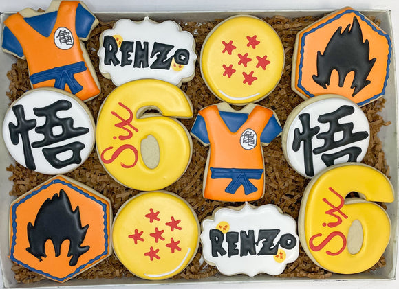 Dragon ball Z birthday Sugar cookies (02) - 1 dozen