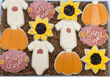 Fall Baby Shower theme sugar cookies - 1 Dozen