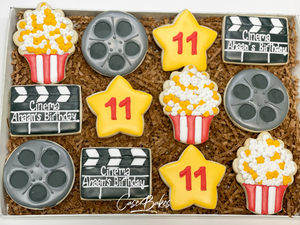 Movie birthday themed sugar cookies - 1 Dozen