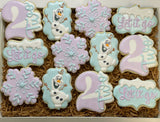 Frozen themed Birthday Sugar Cookies- 1 dozen